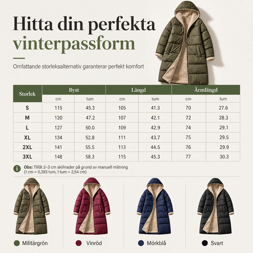 🛍️Dam Vändbar Vadderad Jacka med Huva – 2-i-1 Höst & Vinterjacka