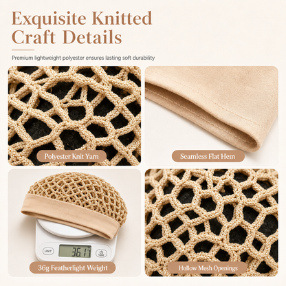 🌿 Breathable Comfort, Stay-Put Fit | Women's Wide-Band Mesh Hair Cover