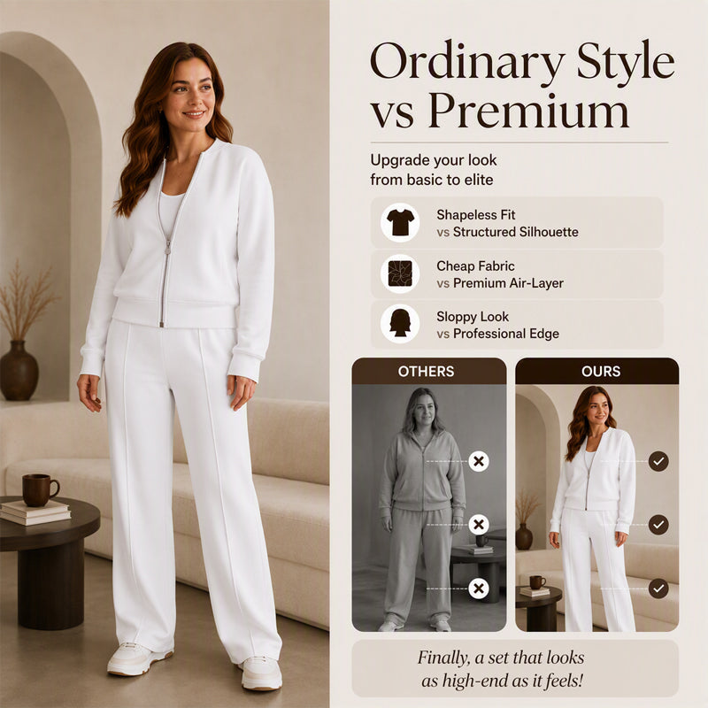 ⏳LAST DAY SALE ONLY $39.99!!🔥Women's Zip-Up Jacket & Straight-Leg Pants Set