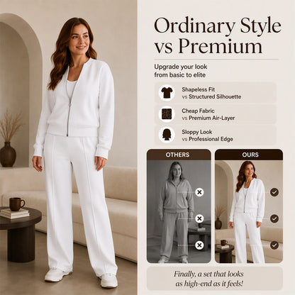 ⏳LAST DAY SALE ONLY $39.99!!🔥Women's Zip-Up Jacket & Straight-Leg Pants Set