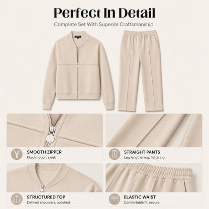 ⏳LAST DAY SALE ONLY $39.99!!🔥Women's Zip-Up Jacket & Straight-Leg Pants Set