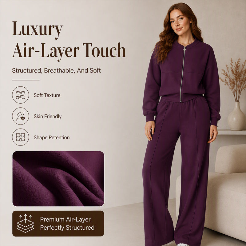 ⏳LAST DAY SALE ONLY $39.99!!🔥Women's Zip-Up Jacket & Straight-Leg Pants Set