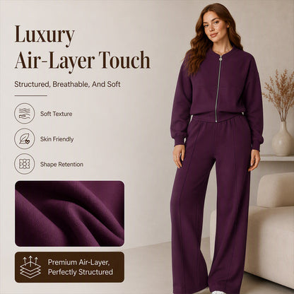 ⏳LAST DAY SALE ONLY $39.99!!🔥Women's Zip-Up Jacket & Straight-Leg Pants Set