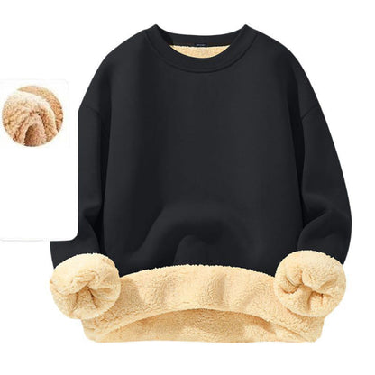 Men's Fleece Lined Crewneck Sweatshirt|Free shipping！