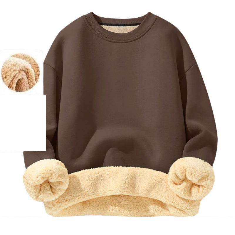 Men's Fleece Lined Crewneck Sweatshirt|Free shipping！