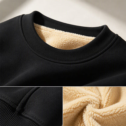 Men's Fleece Lined Crewneck Sweatshirt|Free shipping！