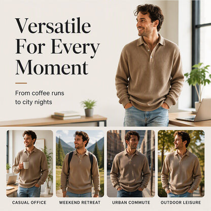 Men's Retro Corduroy Long Sleeve Top