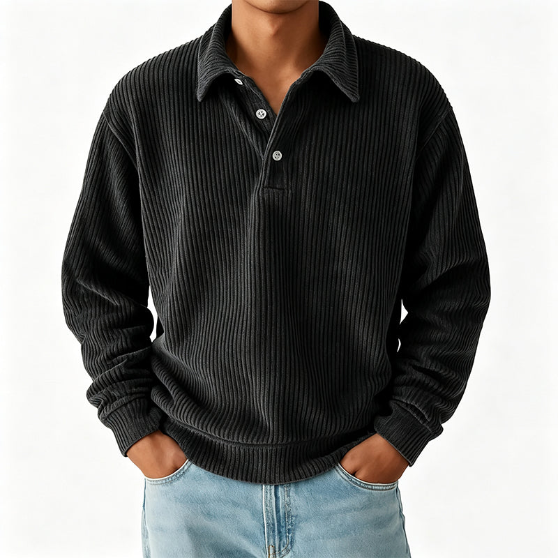 Men's Retro Corduroy Long Sleeve Top