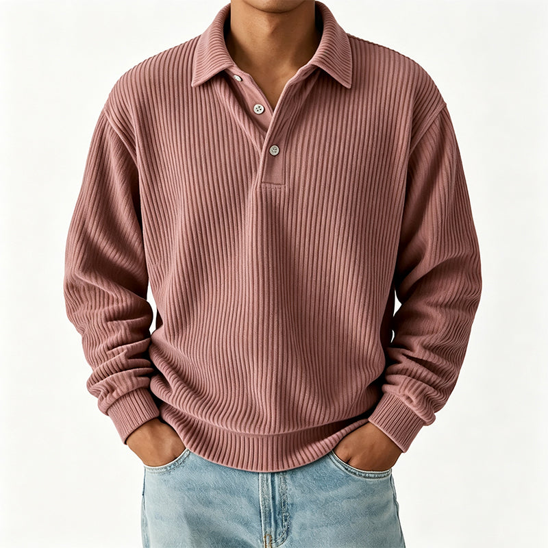 Men's Retro Corduroy Long Sleeve Top