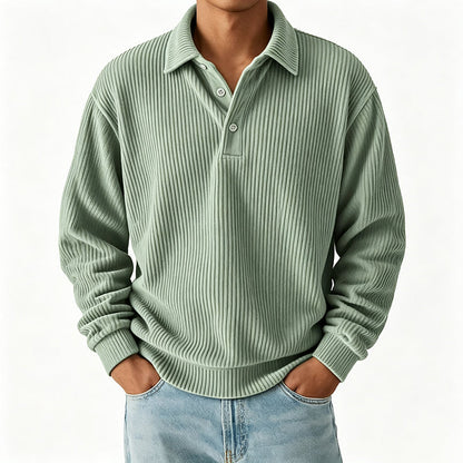 Men's Retro Corduroy Long Sleeve Top
