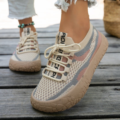 👟 Breathable Knit, Cushioned Steps | Women's Lightweight Walking Sneakers
