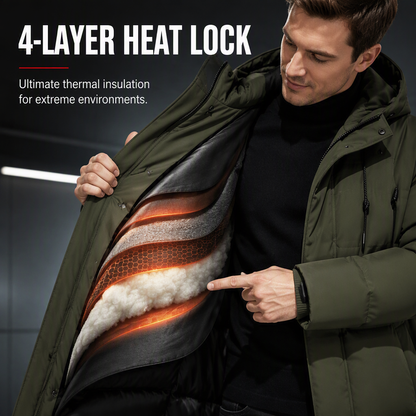🧥 Heavyweight Warmth, Utility Storage | Men's Mid-Length Padded Coat ⚡ Free Shipping