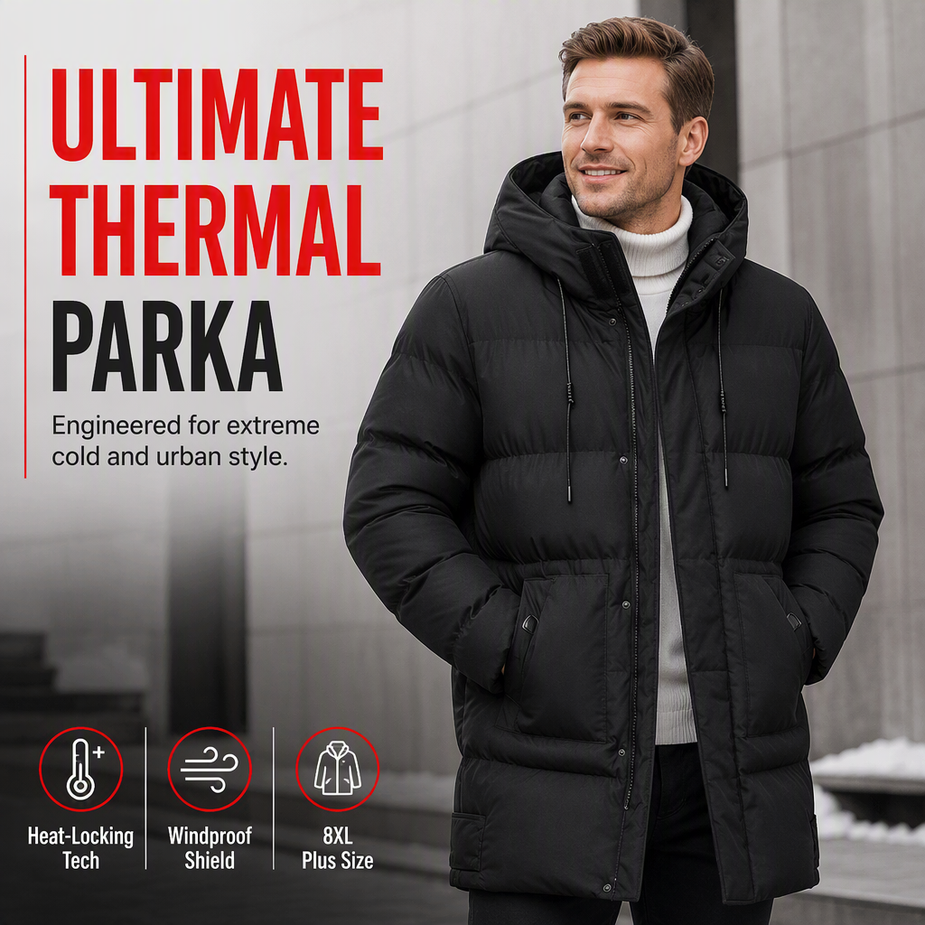 🧥 Heavyweight Warmth, Utility Storage | Men's Mid-Length Padded Coat ⚡ Free Shipping