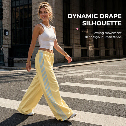 Women's Wide-Leg Sweatpants with Side Stripes