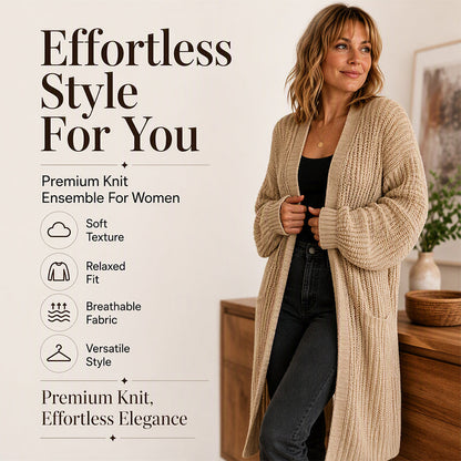✨Women's Casual Chunky Knit Long Cardigan|Free Shipping🚢