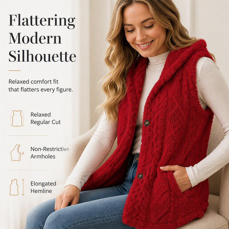 Women’s Cozy Warmth Hooded Vest|Free Shipping⚡