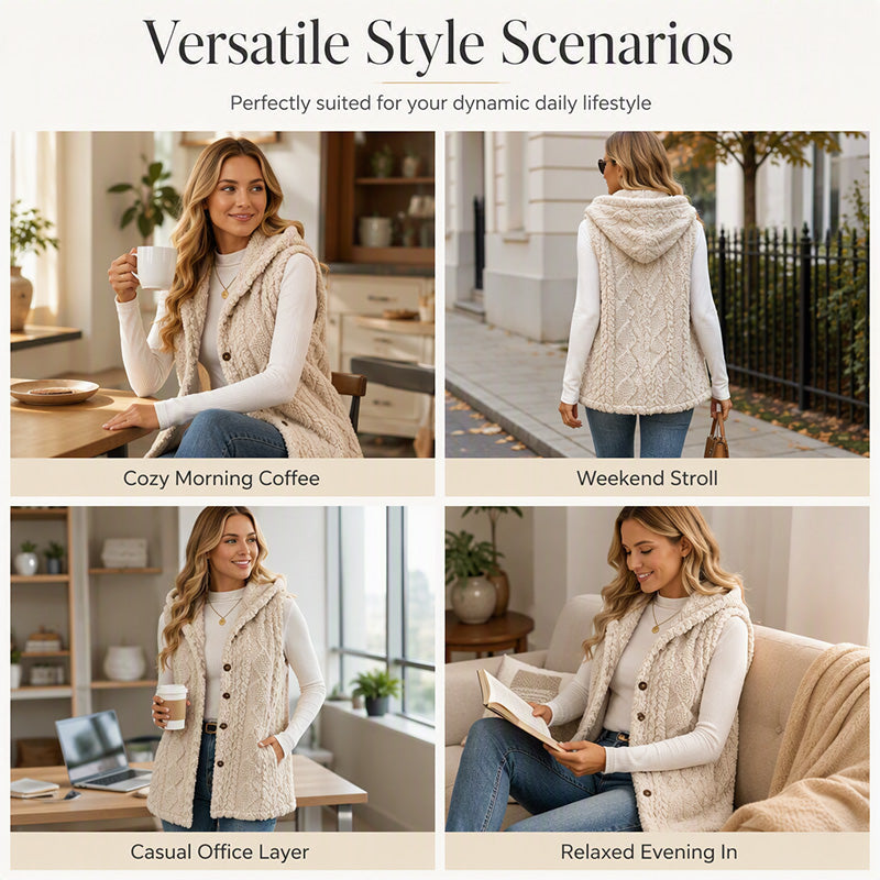Women’s Cozy Warmth Hooded Vest|Free Shipping⚡