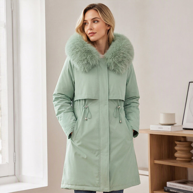 🧥Varm vinterjacka i mellanglängd för damer
