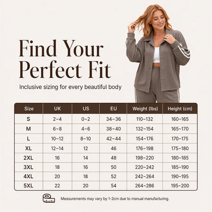 Women's Side Stripe Button-Down Shirt & Joggers Set