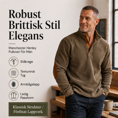 🧥Tröja med ståndkrage i manchester för män