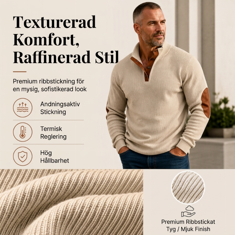 🧥Tröja med ståndkrage i manchester för män