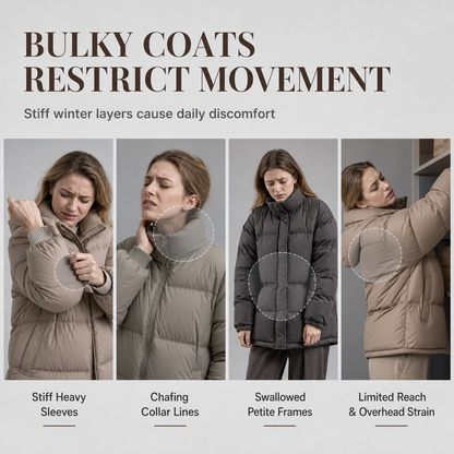 👚✨Women's Stand Collar Cable Knit Patchwork Long Sleeve Padded Short Thickened Warm Winter Cotton Coat✨