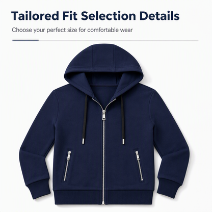 Women's Premium Full Zip Hooded with Zipper Pockets