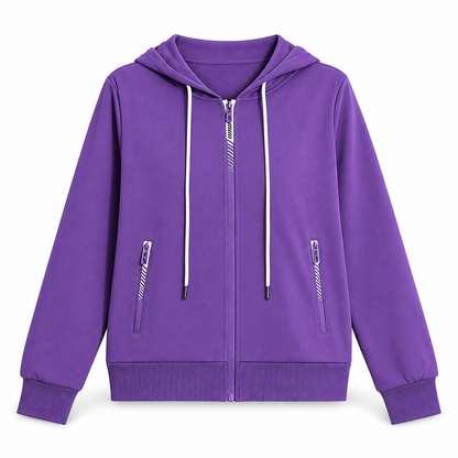 Women's Premium Full Zip Hooded with Zipper Pockets