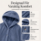 Damig luvtröja i luggpassform med plysch