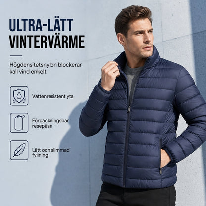 🧥Lätt vadderad vinterkappa med stående krage för män