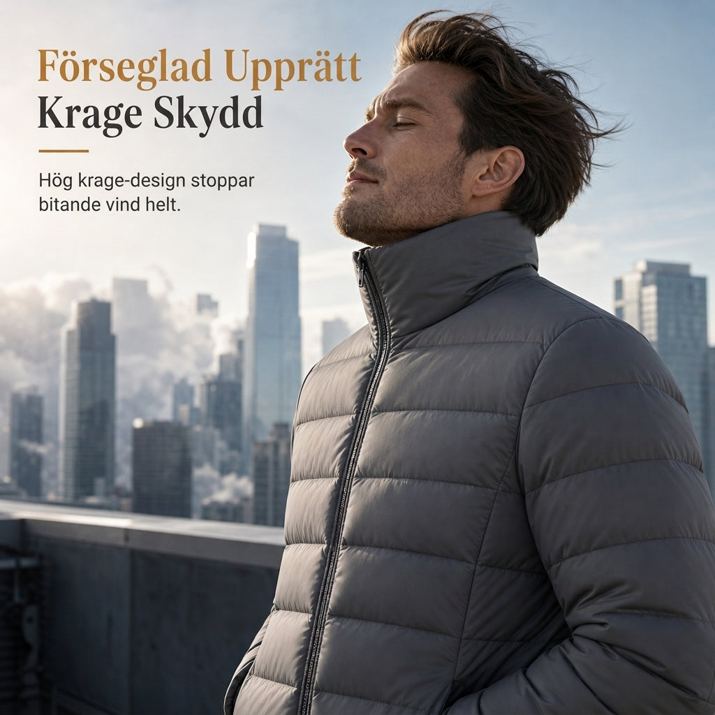 🧥Lätt vadderad vinterkappa med stående krage för män