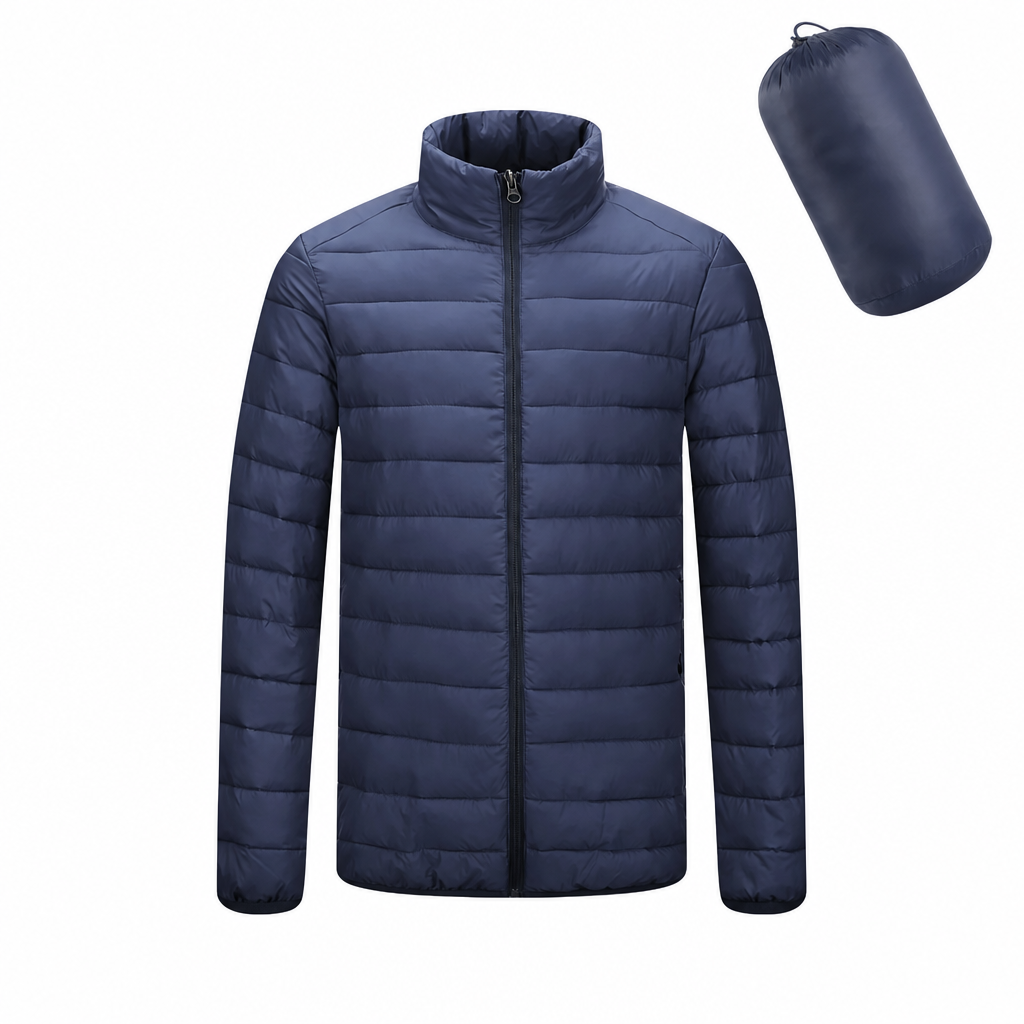🧥Lätt vadderad vinterkappa med stående krage för män