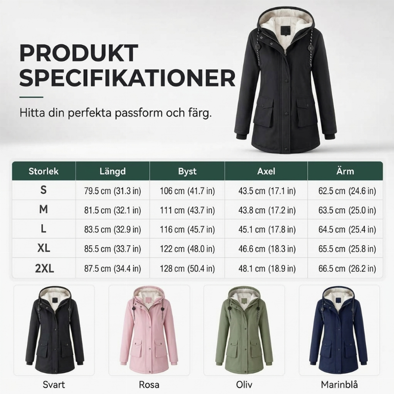 🧥Bekväm och varm parkasjacka för kvinnor