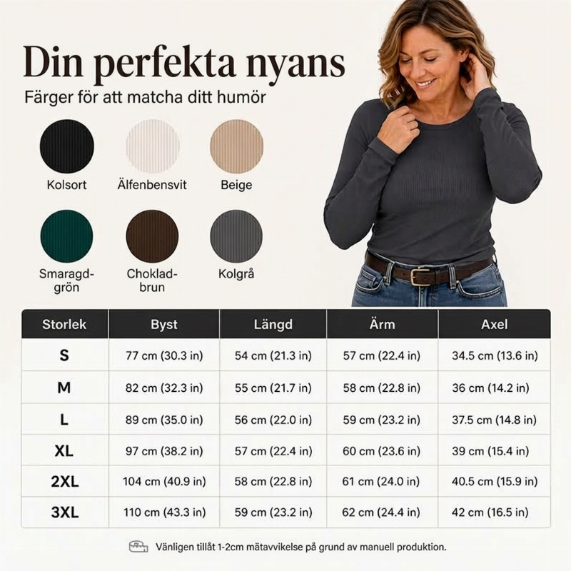 🧥Bekväm Ribbad Tröja Dam – Mjuk Passform och Enkel Stil för Varje Dag